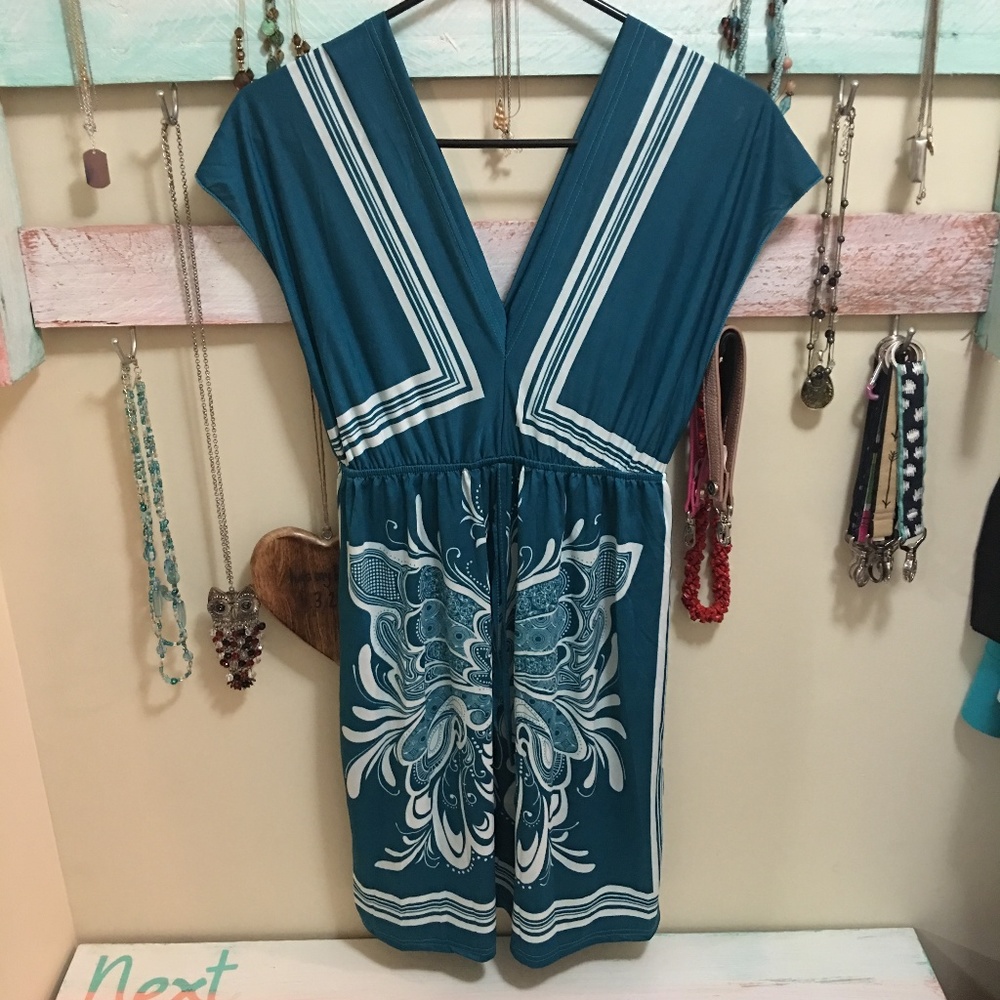 Teal Silky Coverup